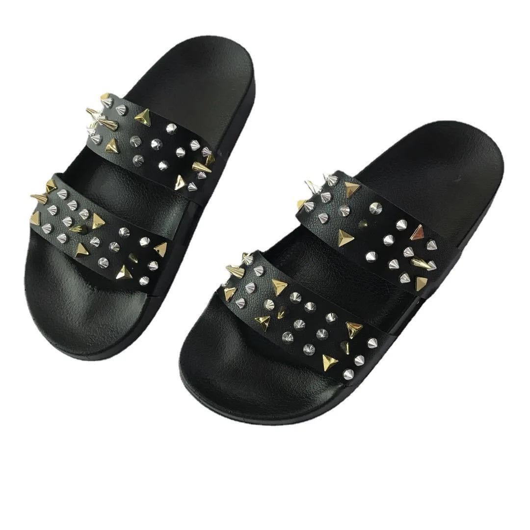 Dropshipping Summer New Style Outdoor Ladies Slippers Solid Color Open Toe Rivet Flat Women Slippers 2021
Dropshipping Summer New Style Outdoor Ladies Slippers Solid Color Open Toe Rivet Flat Women Slippers 2021