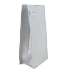 Block bottom pouch kraft paper coffee bag aluminum foil food packaging ziplock bag