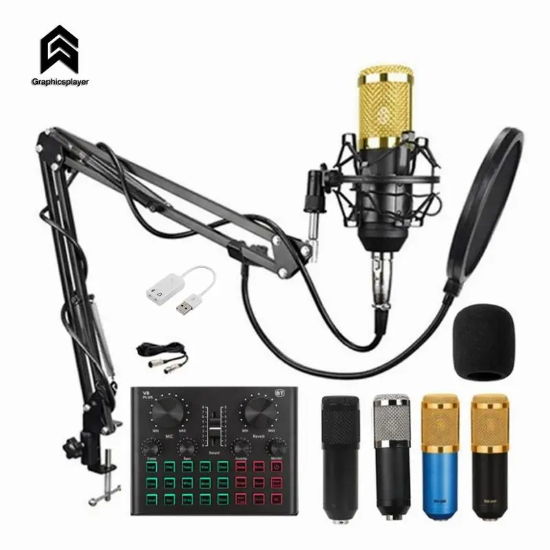 live sound card external bluetooth condenser microphone set Webcast usb 2channel With bracket BM800
live sound card external bluetooth condenser microphone set Webcast usb 2channel With bracket BM800