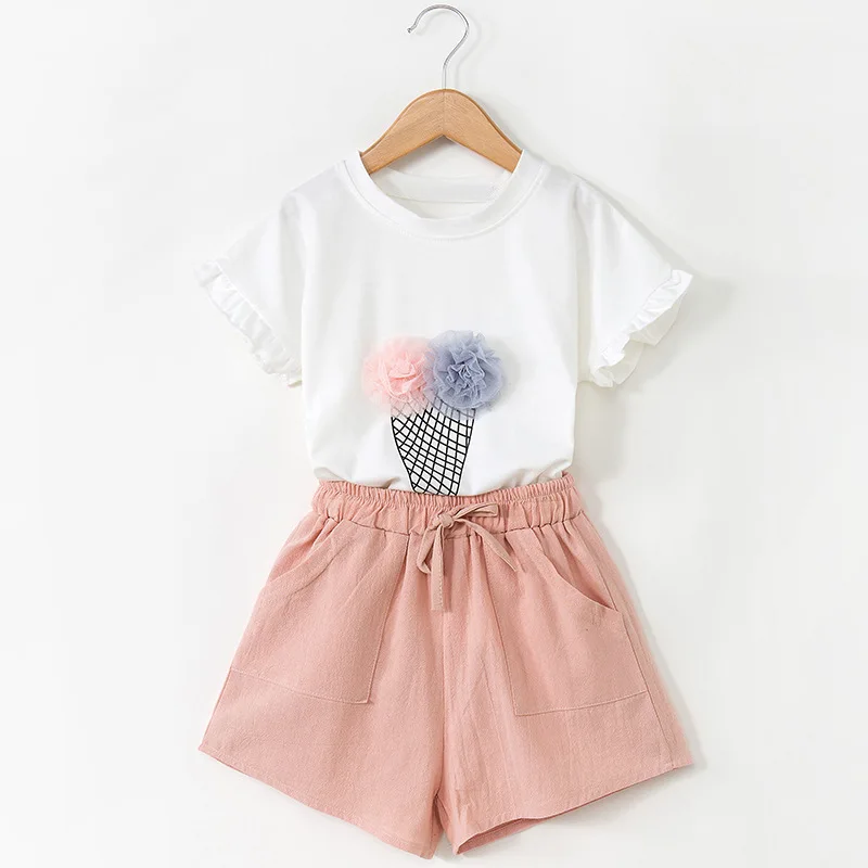 Summer Toddler kids Girls Clothes Set Cute T-shirt top Print Kids Children cotton Shorts Outfits Set
Summer Toddler kids Girls Clothes Set Cute T-shirt top Print Kids Children cotton Shorts Outfits Set