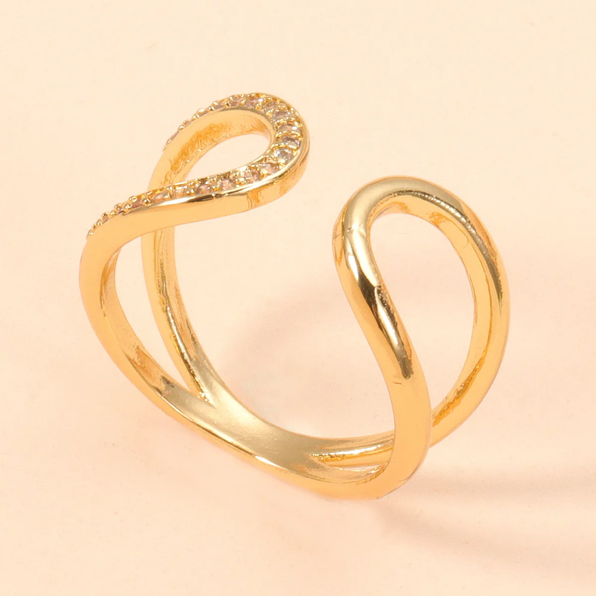 18K Gold Plating Open CZ Cross Ring Classical Jewelry Stackable Crossed Open Cuff Finger Ring Jewelry
18K Gold Plating Open CZ Cross Ring Classical Jewelry Stackable Crossed Open Cuff Finger Ring Jewelry
