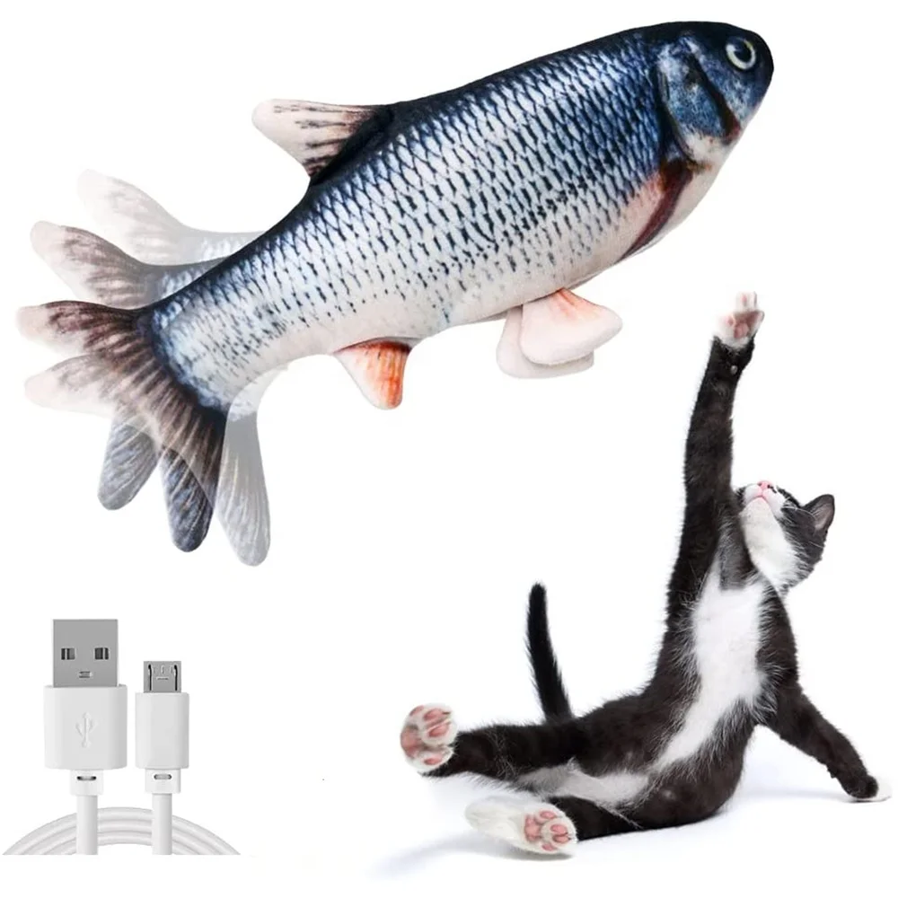 Electronic Interactive Wiggling USB Flippity Fish Cat Plush Toy Flopping Fish Toy
Electronic Interactive Wiggling USB Flippity Fish Cat Plush Toy Flopping Fish Toy