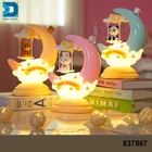 good design stepless dimming cartoon led moon table children's night lamp