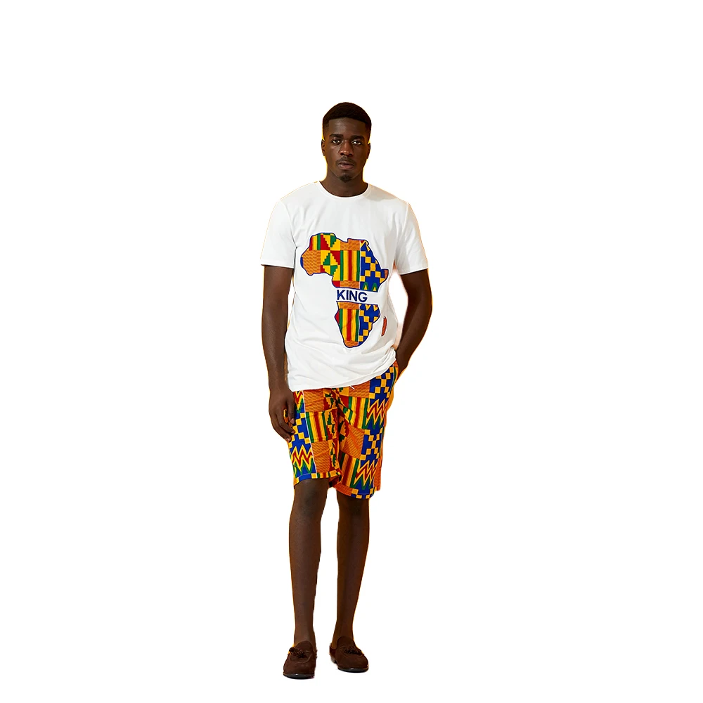 Hot Style African Men Two Pieces Map Shape Wax Fabric Casual Men Shirts and Pants Summer Clothes, As picture
Hot Style African Men Two Pieces Map Shape Wax Fabric Casual Men Shirts and Pants Summer Clothes, As picture