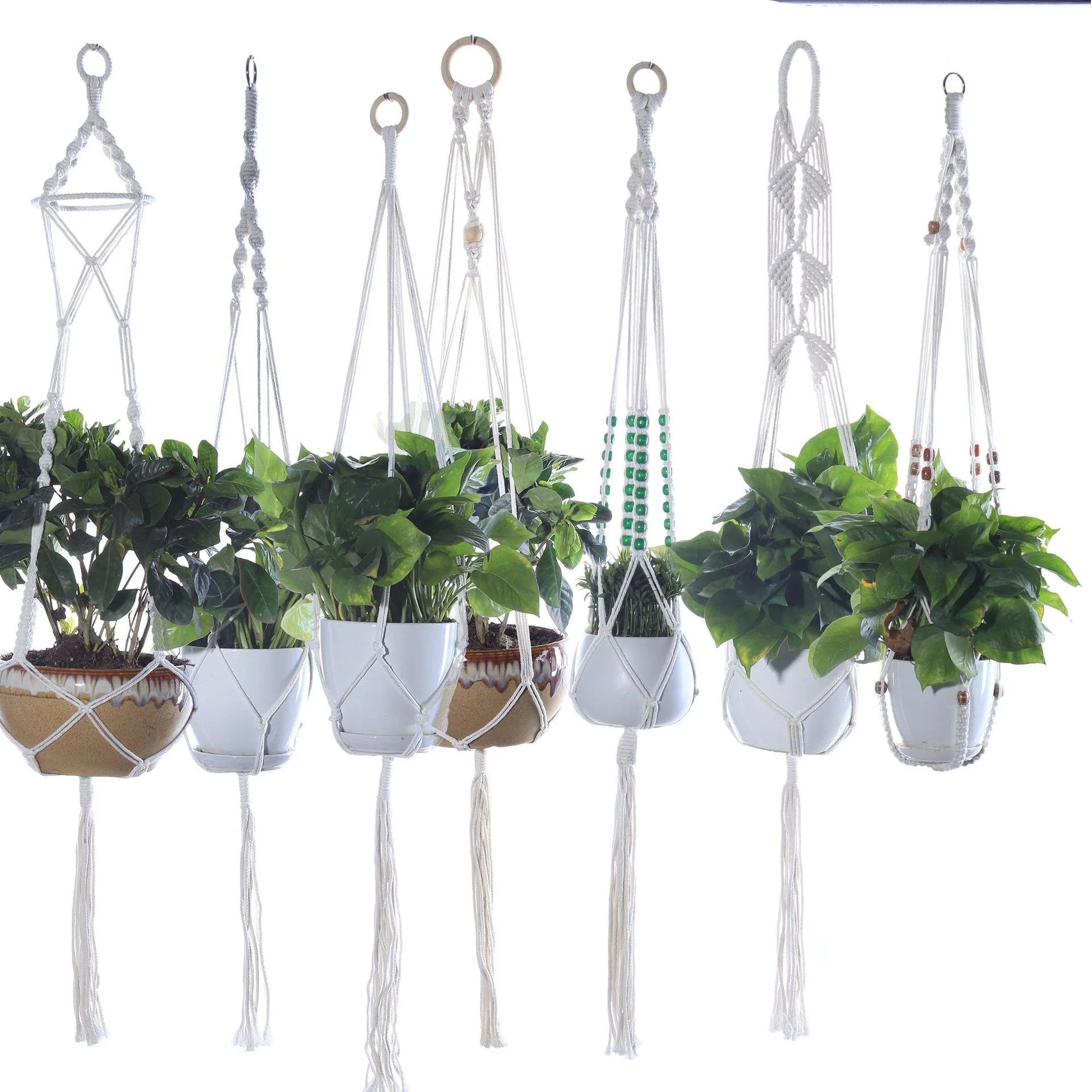 Handmade Home Decor Woven Cotton Cord Macrame Hanging Indoor Outdoor Macrame Plant Hanger, Natural color
Handmade Home Decor Woven Cotton Cord Macrame Hanging Indoor Outdoor Macrame Plant Hanger, Natural color
