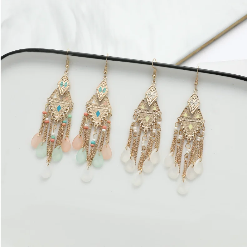 2021 High Quality Hot Sale Women's Fashion Colorful Long Tassel Earrings, As picture
2021 High Quality Hot Sale Women's Fashion Colorful Long Tassel Earrings, As picture