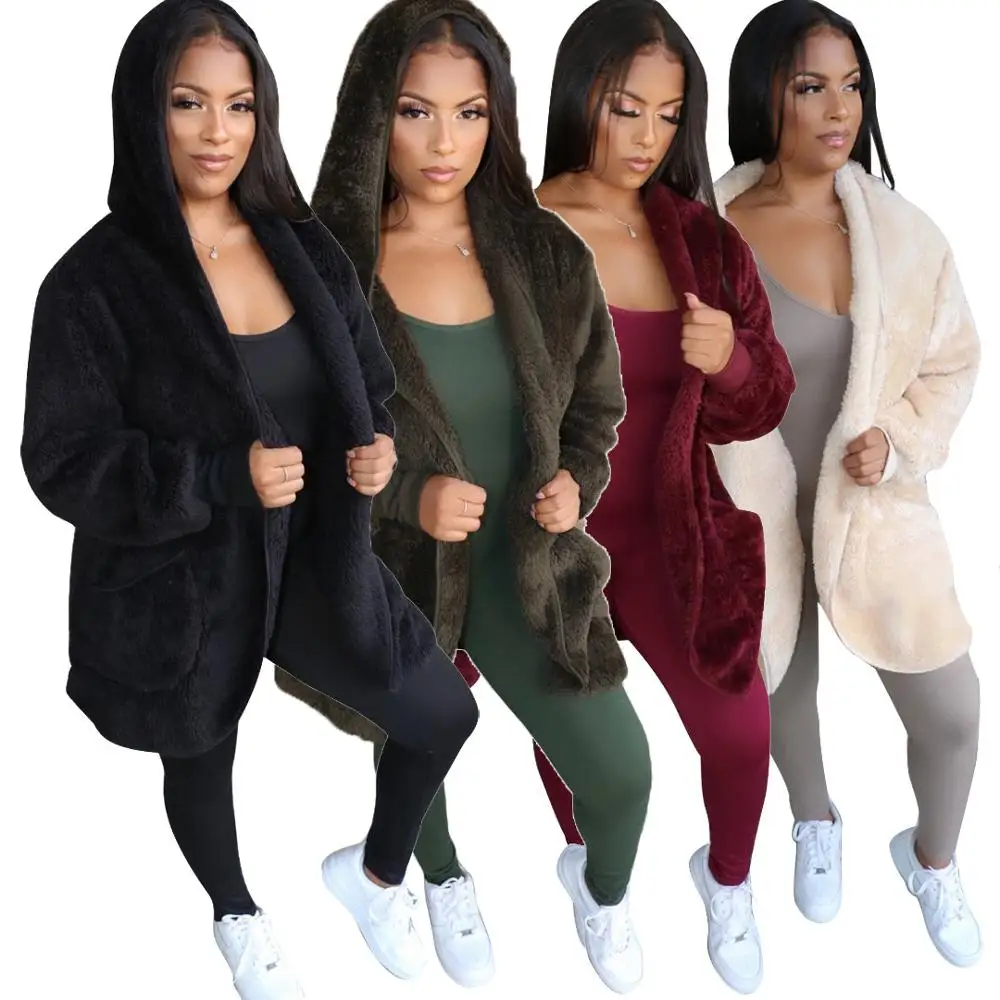 FM-YM8509 Women winter coats synthetic fluff long sleeved pocket hoodie faux fur coat, As the pic
FM-YM8509 Women winter coats synthetic fluff long sleeved pocket hoodie faux fur coat, As the pic
