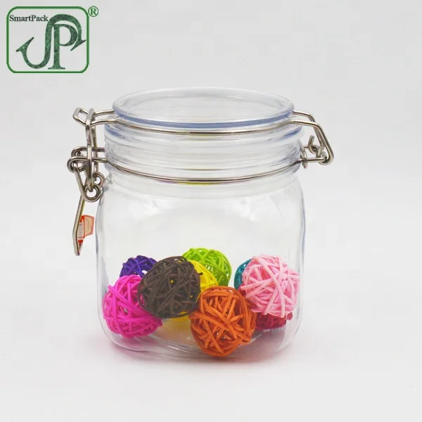 700ml Candy Jar PET Storage Jar Infrangible Plastic Food Container