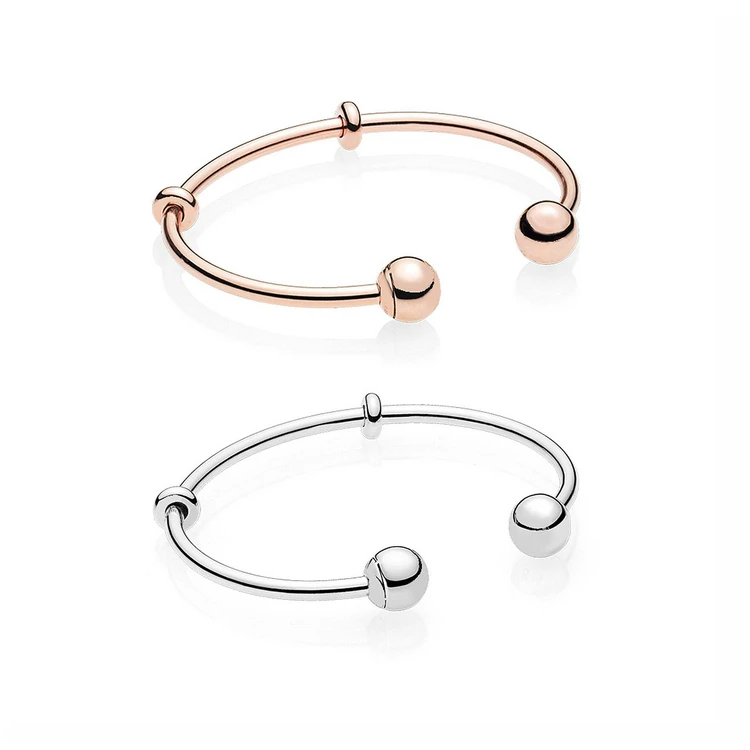 High quality fashion expandable solid 925 sterling silver open ball cuff bangle, Silver color
High quality fashion expandable solid 925 sterling silver open ball cuff bangle, Silver color