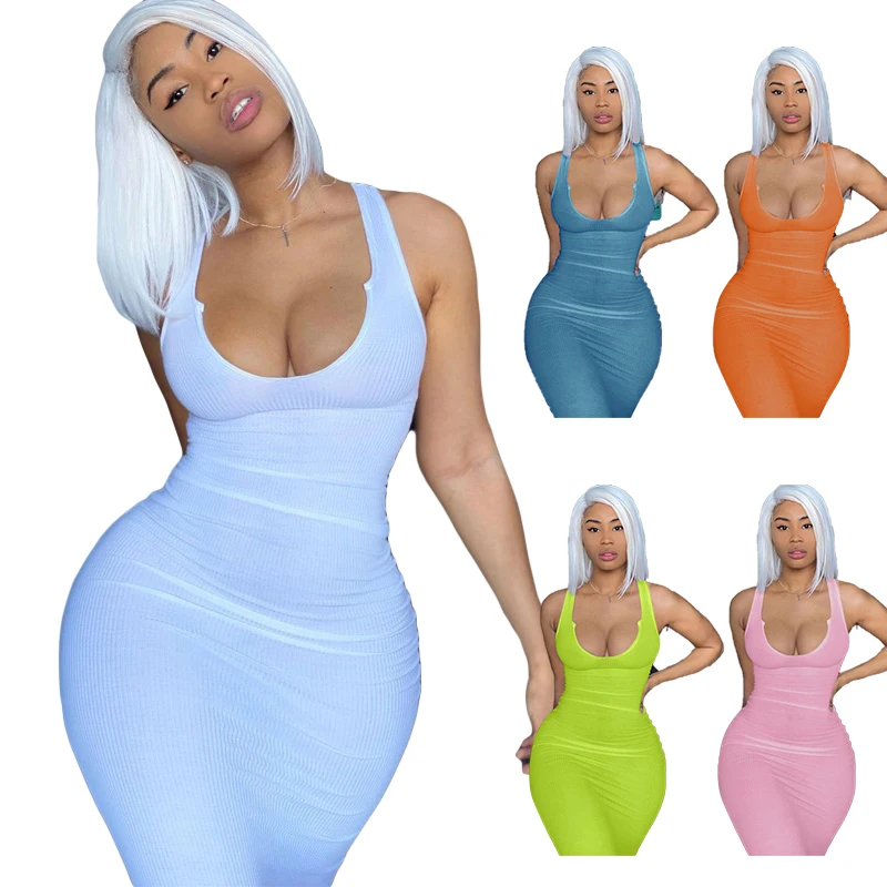 YX- 2021 Rib Knit Simple Round Neck Sleeveless Bodycon Maxi Elegant Women Solid Outfit Spring Summer Casual Party Long Dress
YX- 2021 Rib Knit Simple Round Neck Sleeveless Bodycon Maxi Elegant Women Solid Outfit Spring Summer Casual Party Long Dress