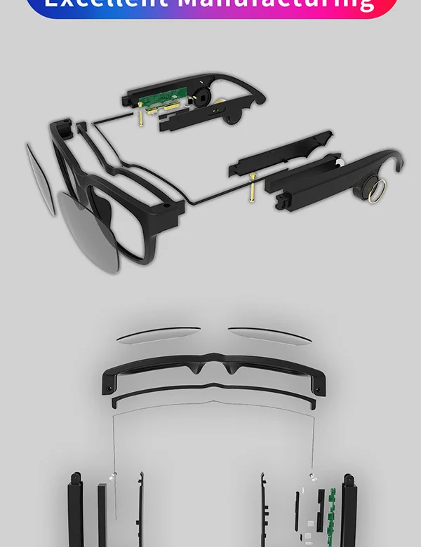 Bone Conduction Wireless Bluetooth Music Sunglasses Earphone Headset Headphone - ANKUX.COM