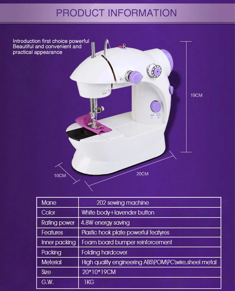 Zogift Yiwu  2019 Electric Mini Portable Handheld Domestic Button Sewing Machine Industrial