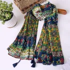 Retro ethnic style new printing polyester ladies scarf shawls scarves