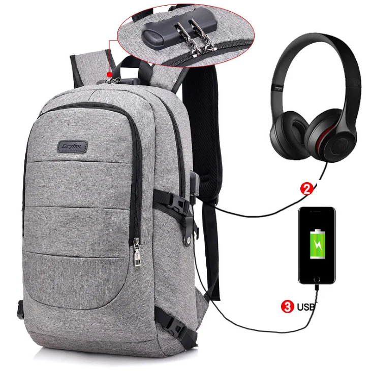 Rechargeable computer backpack large capacity business backpack for women and men, 4 colors or customized
Rechargeable computer backpack large capacity business backpack for women and men, 4 colors or customized