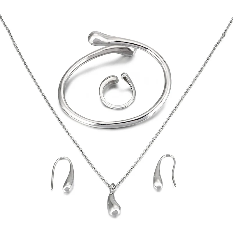 Water drop four piece silver plated necklace stainless steel necklace women's Necklace
Water drop four piece silver plated necklace stainless steel necklace women's Necklace