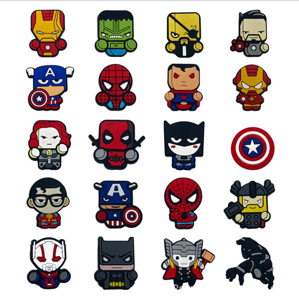 Hot Sale Cute Cartoon Marvel Garden Shoes Flower Custom Beach Shoes Crocs Charms, Customized color
Hot Sale Cute Cartoon Marvel Garden Shoes Flower Custom Beach Shoes Crocs Charms, Customized color
