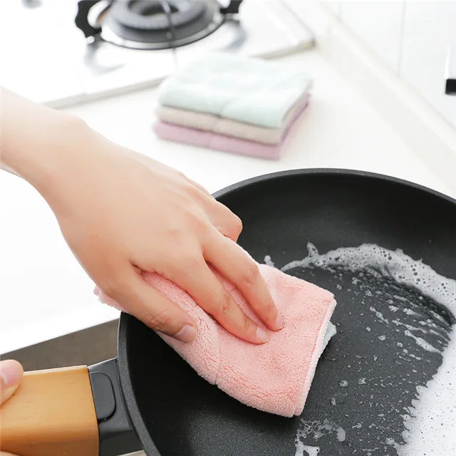 Plain Microfiber Double-sided Absorbent Rag Thickened Non-linting Non-oily Dish Towel, As show
Plain Microfiber Double-sided Absorbent Rag Thickened Non-linting Non-oily Dish Towel, As show