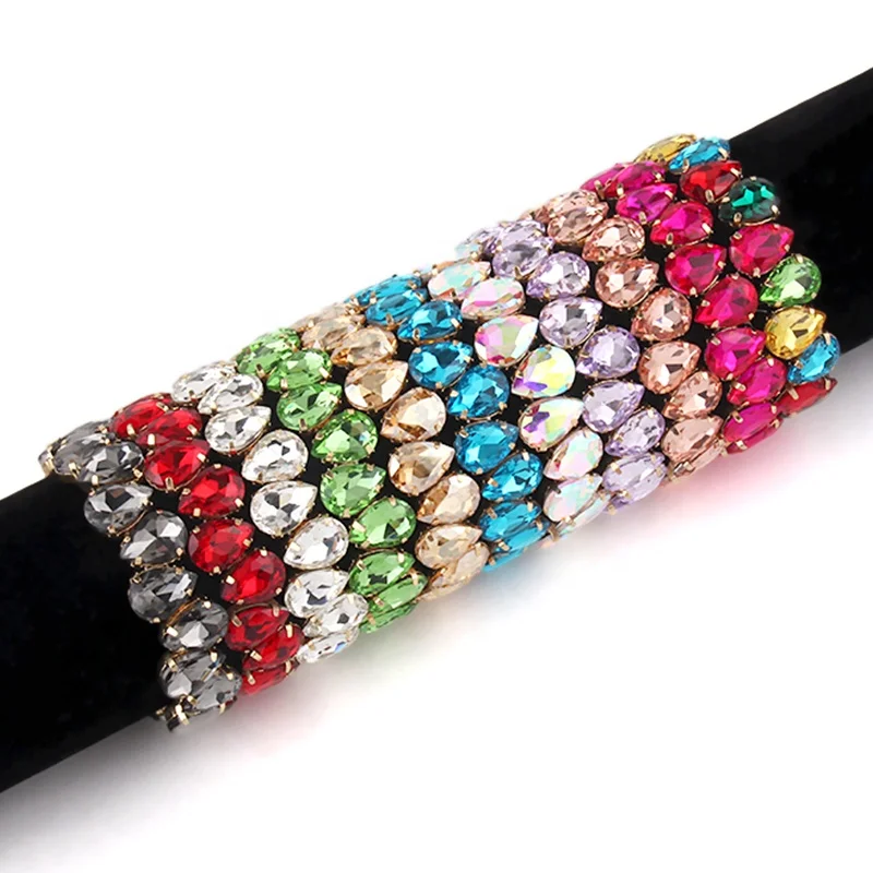 Fashion Bohemian Tennis Jewelry 11 Colors Rhinestone Bracelet Elasticity Drop Colorful Crystal Glass Bling Alloy Bracelets
Fashion Bohemian Tennis Jewelry 11 Colors Rhinestone Bracelet Elasticity Drop Colorful Crystal Glass Bling Alloy Bracelets