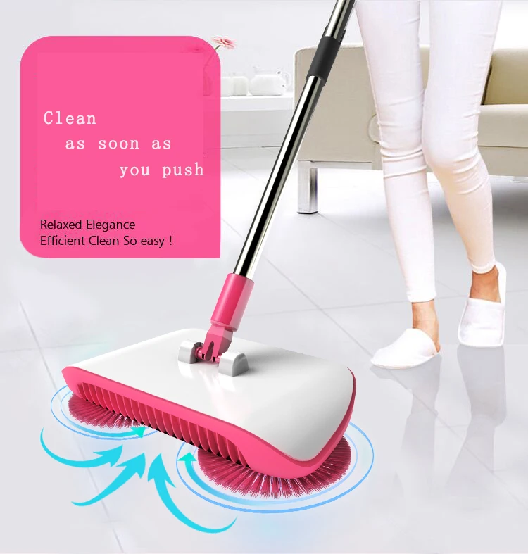 Spin Hand Push Sweeper Broom Household Floor Cleaning Mop without Electricity