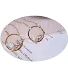 New arrival fashion design 18K gold leaf in a circle shape real diamond necklace for women