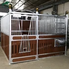 Horse Solid Horse Stalls Horse Stables With Lower Bamboo Wood And Sliding Door