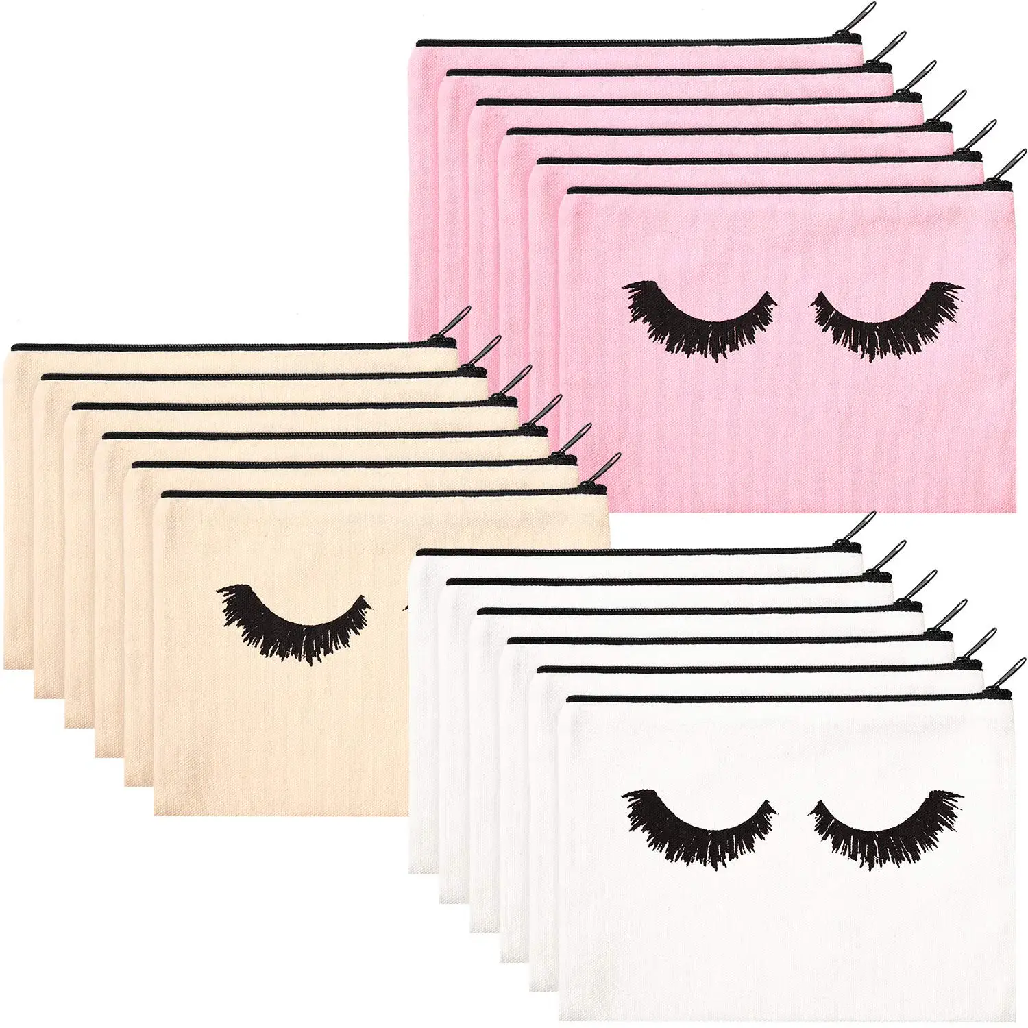 Eyelash Makeup Cosmetic Bags Canvas Pouches Eyelash Travel Pouches Toiletry Bag Cases with Zipper for Women Ladies Girls, White and other multi-colors are available
Eyelash Makeup Cosmetic Bags Canvas Pouches Eyelash Travel Pouches Toiletry Bag Cases with Zipper for Women Ladies Girls, White and other multi-colors are available