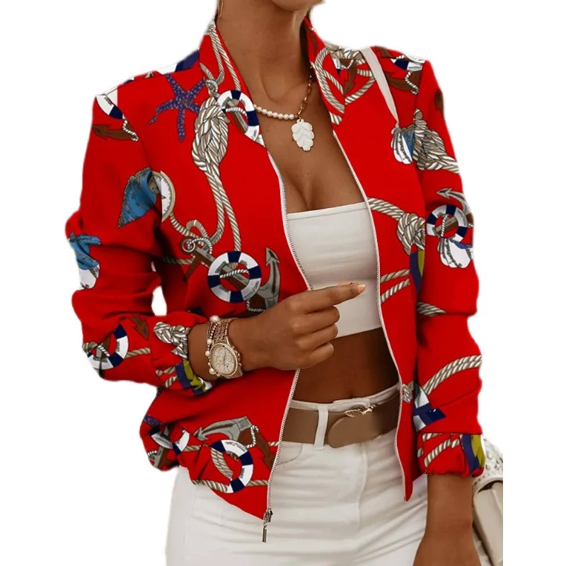 2021 Fall Fashion Women Zip Up Jackets Lightweight Casual Coat Inspired Bomber Jacket Print Coat Stand Collar Women Thin Coat, Different
2021 Fall Fashion Women Zip Up Jackets Lightweight Casual Coat Inspired Bomber Jacket Print Coat Stand Collar Women Thin Coat, Different