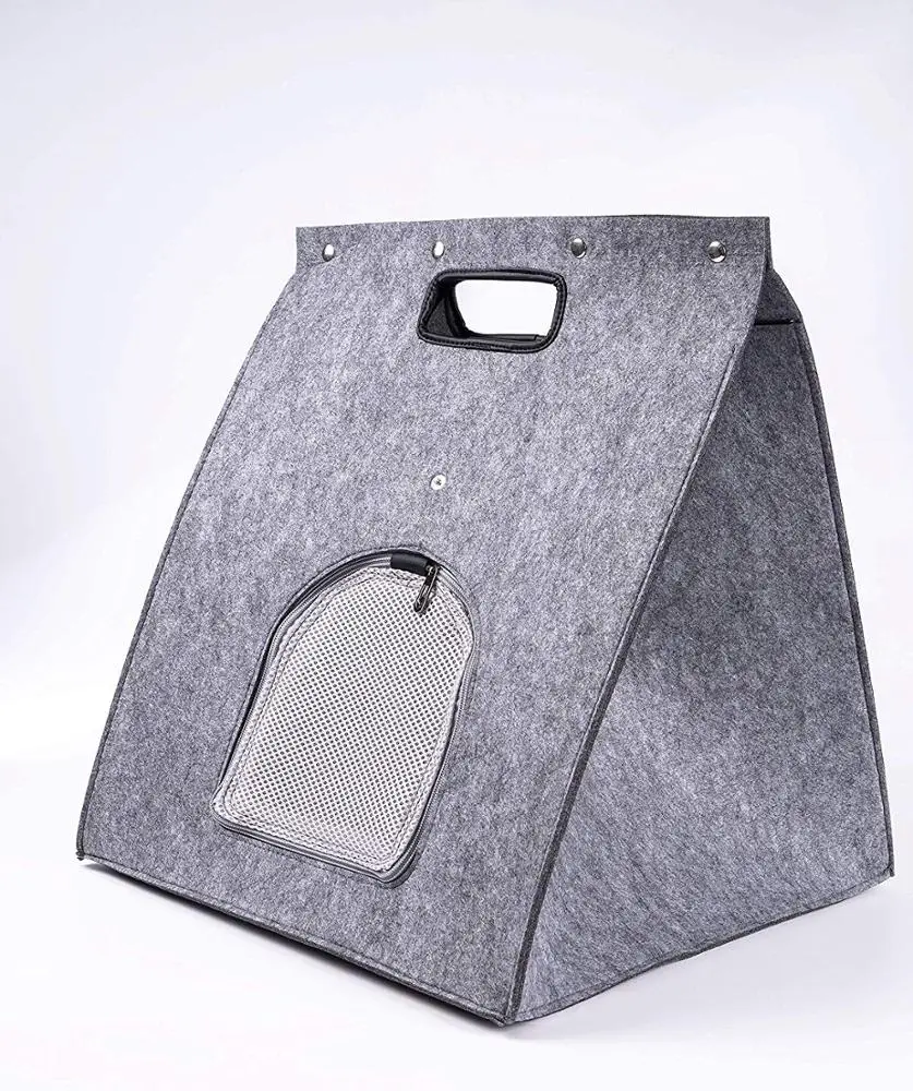 China Factory Foldable Cat Pet Bed,Portable High Quality Felt Cats Bed And House, Gray or customized
China Factory Foldable Cat Pet Bed,Portable High Quality Felt Cats Bed And House, Gray or customized