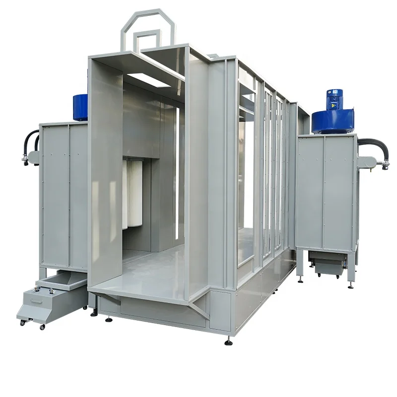 Automatic Powder Paint Filter Booth With Filter Recovery System For