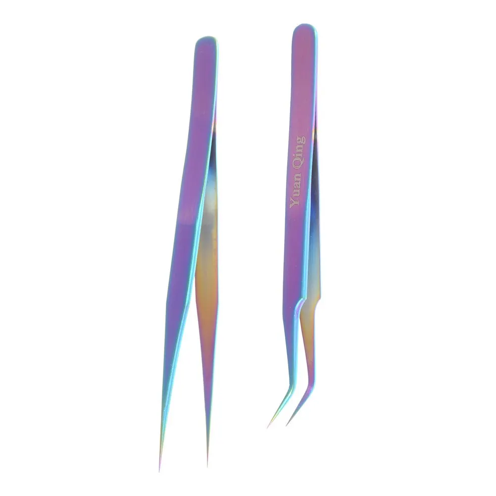 Straight Curved Eye Lashes Tweezers Rainbow Colored False Fake Eyelash Extension Nippers Pointed Clip Profession Stainless Steel
Straight Curved Eye Lashes Tweezers Rainbow Colored False Fake Eyelash Extension Nippers Pointed Clip Profession Stainless Steel