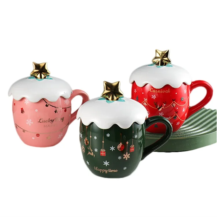Fashion Cheap Drinkware Unique Coffee Tea Mugs Creative Christmas Ceramic Mug With Lid Spoon
Fashion Cheap Drinkware Unique Coffee Tea Mugs Creative Christmas Ceramic Mug With Lid Spoon
