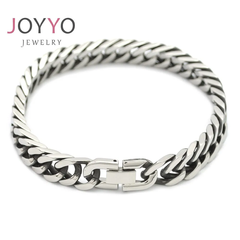 fast shipping urban heavy chain 316L stainless steel hip hop bracelet antique charm men's bracelet, Sliver
fast shipping urban heavy chain 316L stainless steel hip hop bracelet antique charm men's bracelet, Sliver
