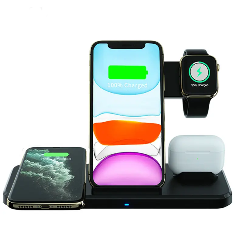 2021 New Arrival wireless phone charger stand 15W foldable wireless charging stand four in one wireless phone charger stand, Black,white
2021 New Arrival wireless phone charger stand 15W foldable wireless charging stand four in one wireless phone charger stand, Black,white