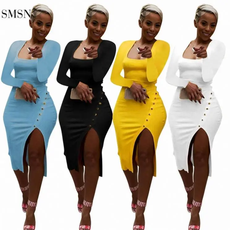 1071951 Newest Design Autumn Long Sleeve Square Collar Bodycon Dress Women Sexy Split Casual Dress
1071951 Newest Design Autumn Long Sleeve Square Collar Bodycon Dress Women Sexy Split Casual Dress