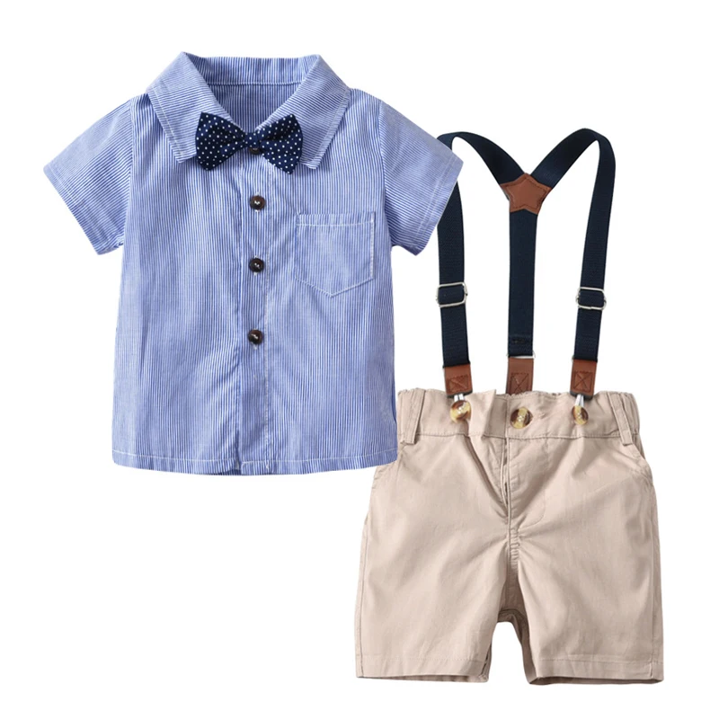 Manufacture Custom Design Baby Boy Summer Outfit Clothes Bow Shirt+Belt Pants Kids Infant Costume, Blue
Manufacture Custom Design Baby Boy Summer Outfit Clothes Bow Shirt+Belt Pants Kids Infant Costume, Blue