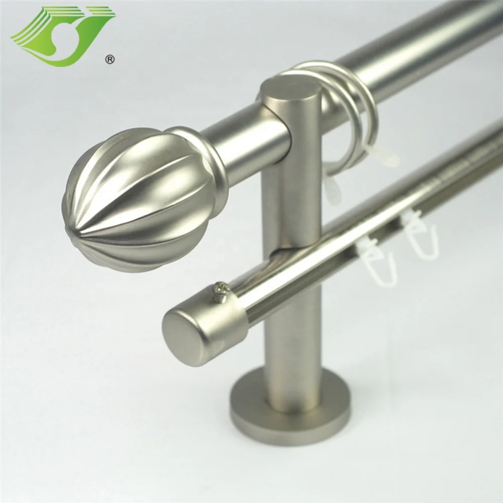 Fancy Design Double Rail Curved Curtain Rod For Windows Buy