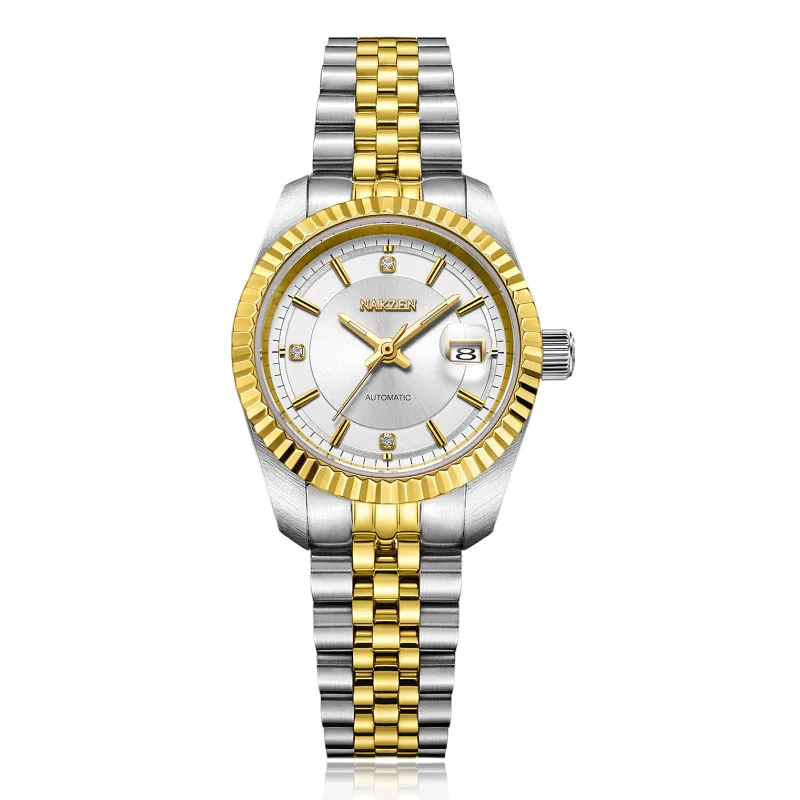 Top grade two tone all stainless steel mechanical watches relogios japanese automatic movement private label Women Luxury watch
Top grade two tone all stainless steel mechanical watches relogios japanese automatic movement private label Women Luxury watch