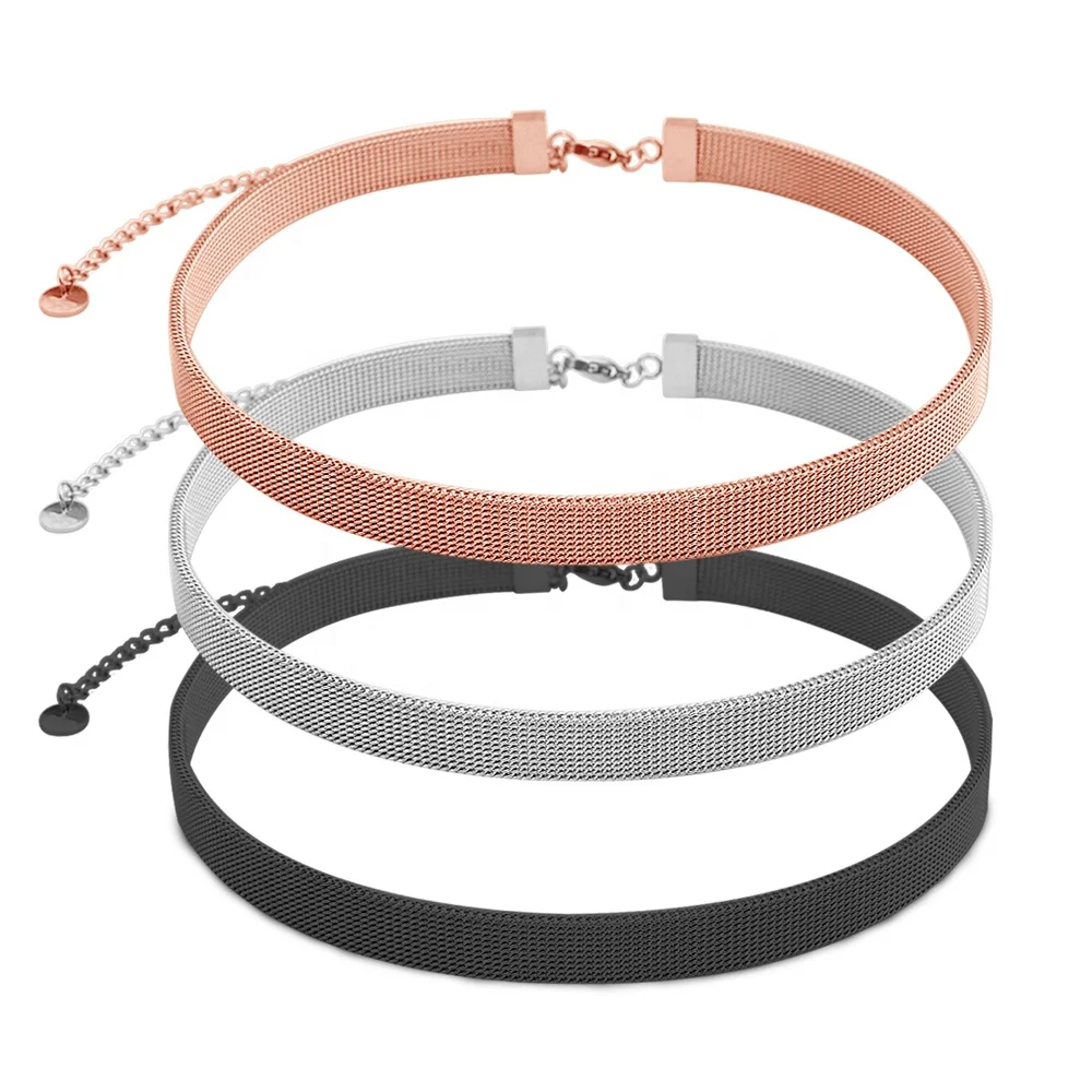 In Stock Stainless Steel Silver Black Rose Gold Thin Adjustable Mesh Sexy Neck Girls Choker, Steel/gold/rose gold
In Stock Stainless Steel Silver Black Rose Gold Thin Adjustable Mesh Sexy Neck Girls Choker, Steel/gold/rose gold