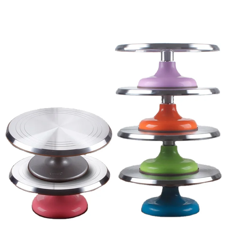 12 inch Aluminum Alloy Multi-colored cake stand cake Turntable Rotating stand base giratoria torta baking tools
12 inch Aluminum Alloy Multi-colored cake stand cake Turntable Rotating stand base giratoria torta baking tools
