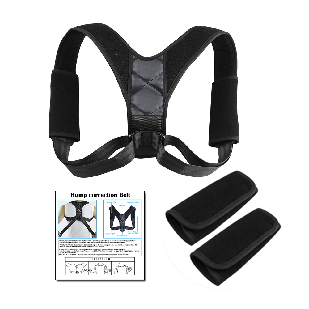 Custom Adjustable Posture Corrector Back Braces Support Humpback Belt with Armpit Pad for Men and Women With Package Bag, Black/custom
Custom Adjustable Posture Corrector Back Braces Support Humpback Belt with Armpit Pad for Men and Women With Package Bag, Black/custom