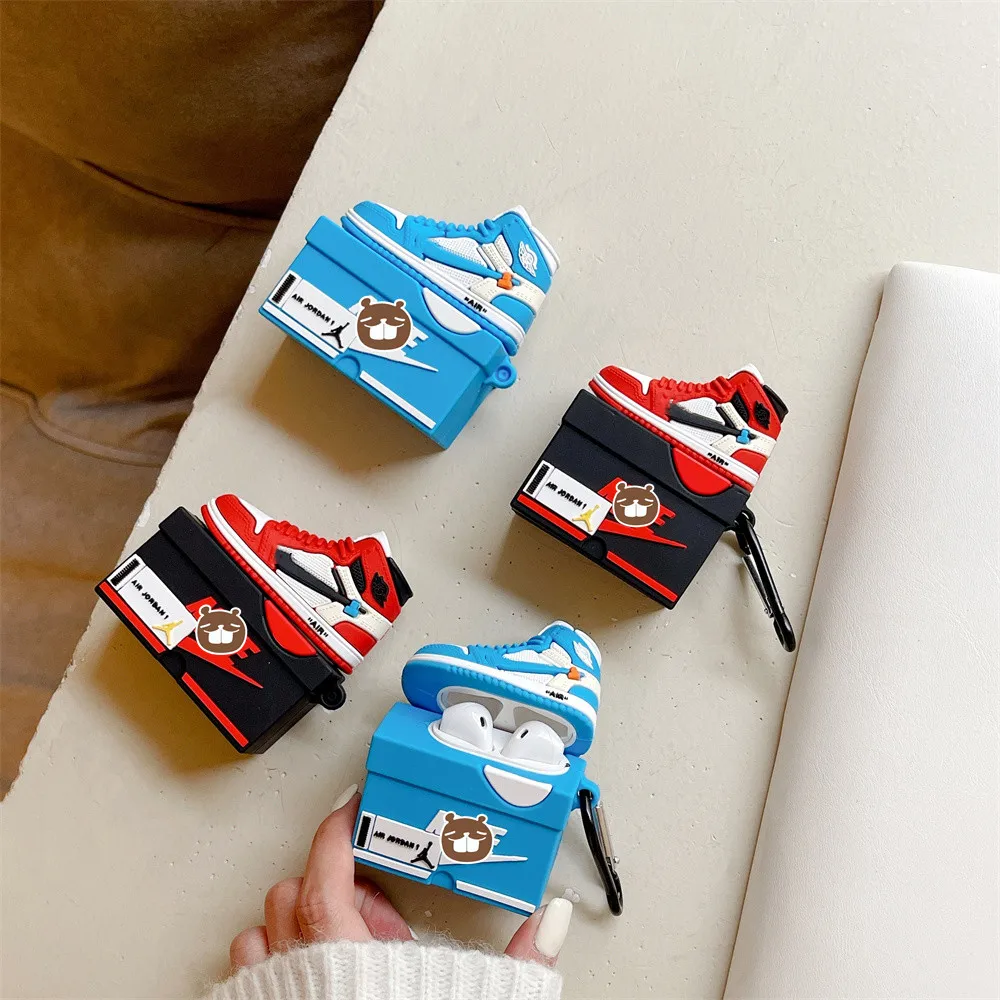 Luxury 3D sneaker earphone cases for air pod 1/2 designer silicone shoes box charging case for apple airpods pro
Luxury 3D sneaker earphone cases for air pod 1/2 designer silicone shoes box charging case for apple airpods pro