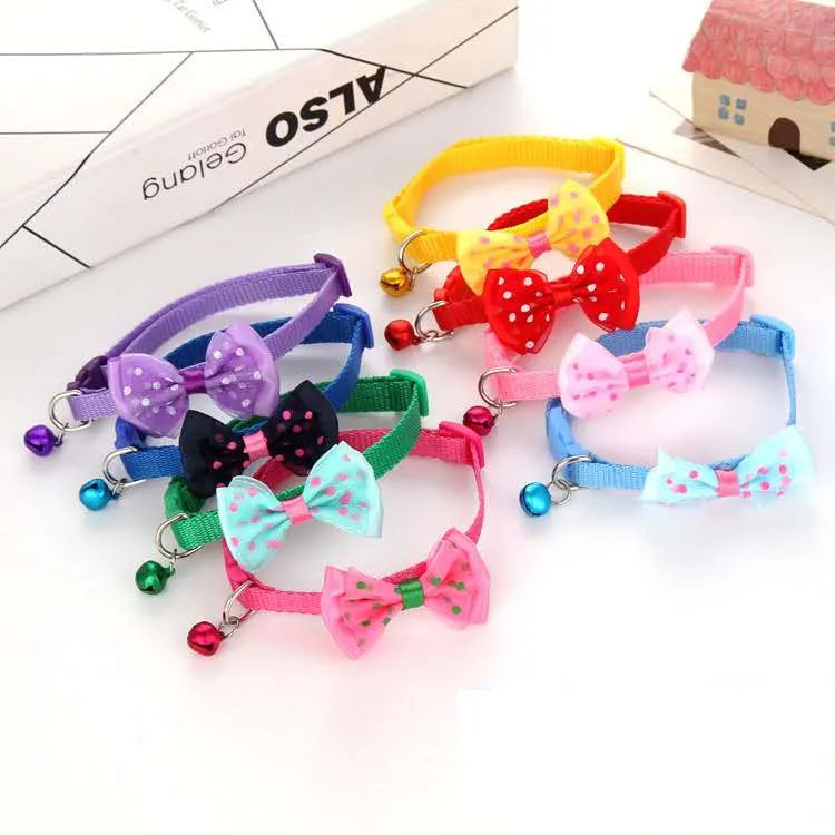 New Fashion Hot Selling Pet Factory Products Bowknot Pet Cat dog collar with bell for small dog, Red/yellow/green/pink/sky blue/blue/purple/rose red
New Fashion Hot Selling Pet Factory Products Bowknot Pet Cat dog collar with bell for small dog, Red/yellow/green/pink/sky blue/blue/purple/rose red