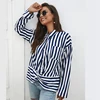 /product-detail/customize-casual-long-sleeve-pocket-button-down-stripe-chiffon-blouse-for-women-62280955911.html