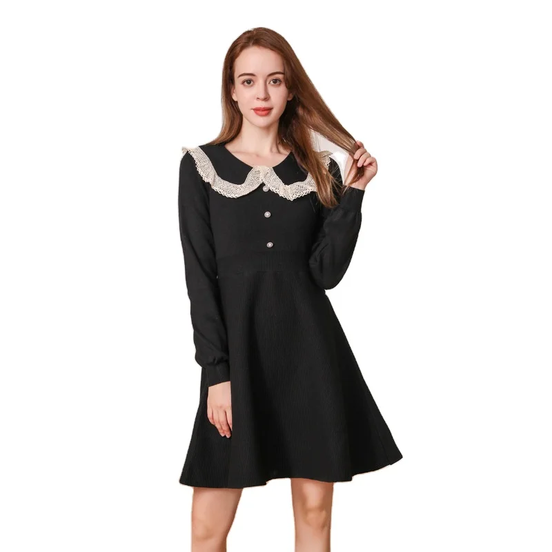 Autumn And Winter Women's Knitted Long-Sleeved Dress Ladies Knitted Dresses, As picture
Autumn And Winter Women's Knitted Long-Sleeved Dress Ladies Knitted Dresses, As picture