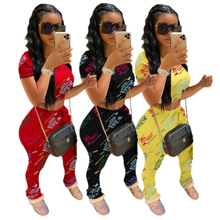 2021 Spring And Summer Fashion Women'S Sexy Printed Short-Sleeved Trousers Sports Suit, 3 colors
2021 Spring And Summer Fashion Women'S Sexy Printed Short-Sleeved Trousers Sports Suit, 3 colors