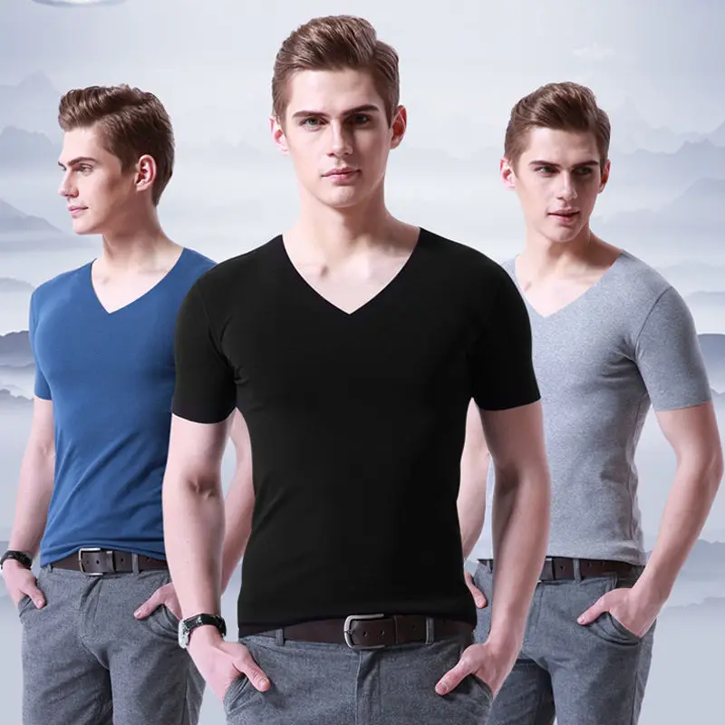 New Men's Clothing Ice Silk Traceless Bottom Shirt Movement Speed Dry Male V neck Sweats men's Short T-shirt
New Men's Clothing Ice Silk Traceless Bottom Shirt Movement Speed Dry Male V neck Sweats men's Short T-shirt