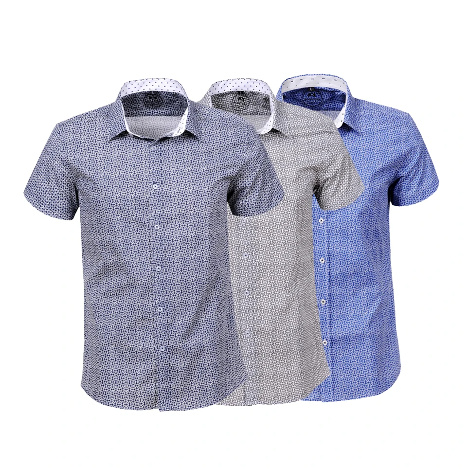 Men Shirts 2021 New Summer Short Sleeve Slim Fit Floral Printing Dress Shirt for Men 100% Cotton Striped Shirts Wholesale
Men Shirts 2021 New Summer Short Sleeve Slim Fit Floral Printing Dress Shirt for Men 100% Cotton Striped Shirts Wholesale