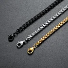 Fashion Men'S Single Stainless Steel Chain High Quality Necklace Accessories Jewelry Italian Box Chain
