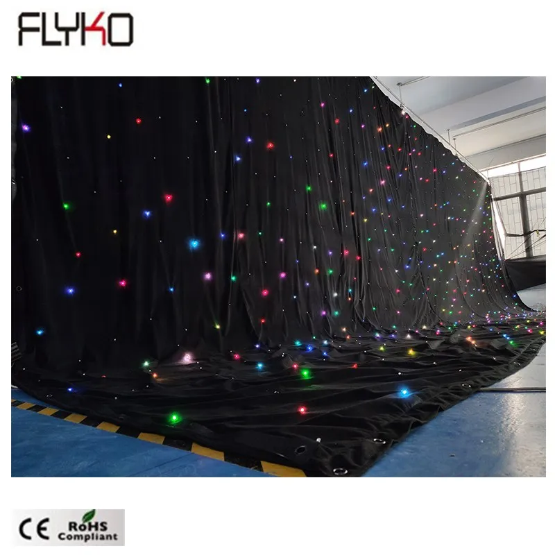 Flyko full color 3 in 1 led star fabric 2 pcs  for stage backdrop Star Ceiling Cloths Wedding Decoration, Rgb 3 in 1 
Flyko full color 3 in 1 led star fabric 2 pcs  for stage backdrop Star Ceiling Cloths Wedding Decoration, Rgb 3 in 1