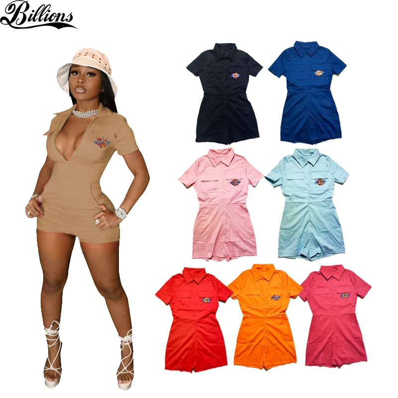 New Arrival Summer Women Clothing Stand Collar Uniform Short Sleeve Outwear Romper Dickie Jumpsuit, 8 colors
New Arrival Summer Women Clothing Stand Collar Uniform Short Sleeve Outwear Romper Dickie Jumpsuit, 8 colors